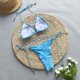 thumbnail image 3 of Traje baño dividido piezas para mujer Traje baño Conjunto bikinis flores 3D, 3 of 5