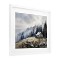 thumbnail image 2 of Stupell Industries Farmhouse Misty Cabin on Ridge White Framed Print Under Glass, 16 x 13, by Franklyn Gregory, 2 of 8
