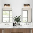 thumbnail image 3 of LNC 2-Light Bronze and Brown Wood Farmhouse Bathroom Vanity Light,13.8"L x 5.5"D x 5"H, 3 of 10