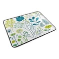 thumbnail image 6 of Bath Curtain & Non-Slip Bath Mat Set 12-Grommet Shower Curtain Memory Foam Bath Rug Blue-green Plants, 6 of 8