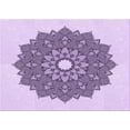 thumbnail image 1 of Ahgly Company Machine Washable Indoor Rectangle Transitional Purple Flower Purple Area Rugs, 8' x 12', 1 of 7
