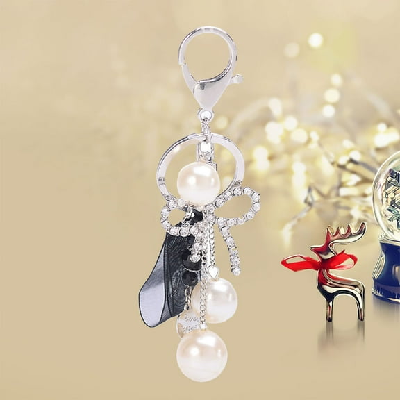 HOMEMAXS Love Pendant Keychain Female Keychain Miss 4.00X1.50X13.00CM Black