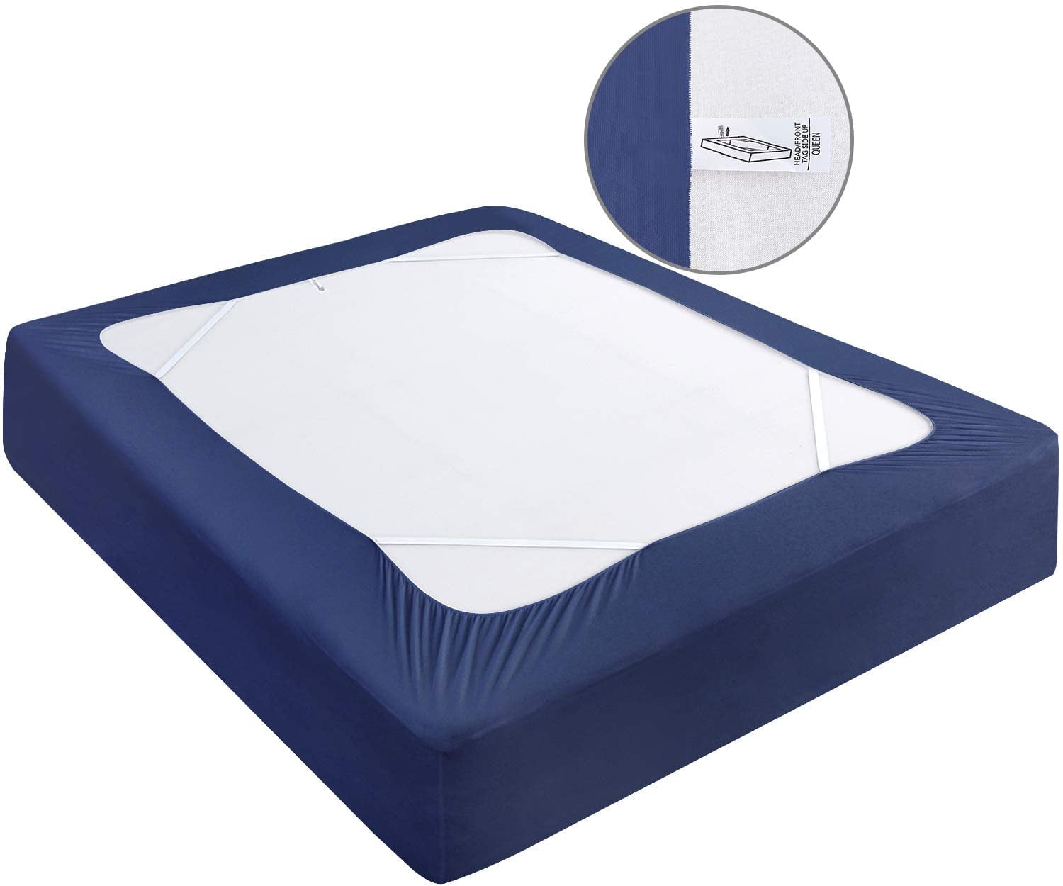 Moonsea Box Spring Cover King Size (Not Box Spring)，Elastic Fabric Wrap