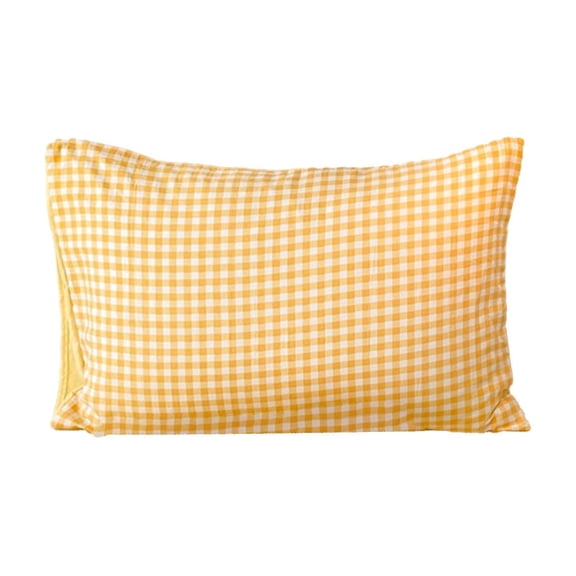 Leodye 1PCS Plaid Breathable Single Pillowcase, Skin-Friendly Extra Large Cover for Adult Bedroom Bedding Decoration -18.9×29.13in