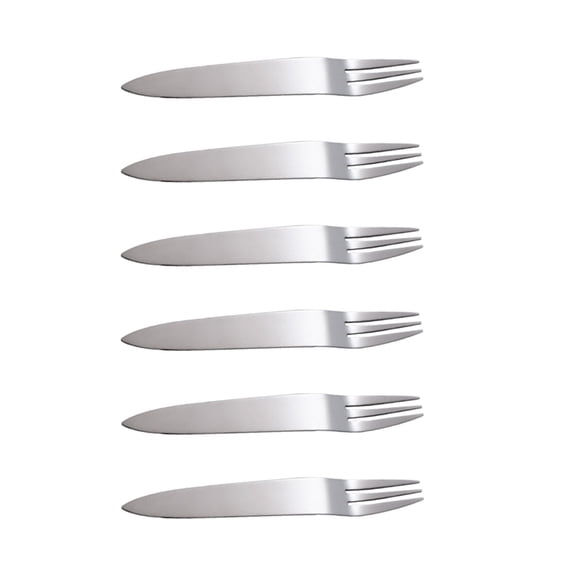 OUNONA 6-Piece Stainless Steel Tasting Fork Set with Comfortable Weight for Elegant Dining and Entertaining