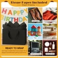 thumbnail image 5 of 3pcs Extra Large Black Gift Bags with Handles, 15.7 x 11.3 x 5.5 in Reusable Big Paper Present Bags with Tissue Paper for Men, Birthday, Business or Holiday Use, 5 of 7