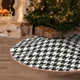 thumbnail image 5 of Sikiie Houndstooth Black And White Nativity Christmas Tree Skirt, Jesus Christian Winter Holiday Tree Mat Decoration(30-48IN)36", 5 of 6