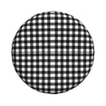 thumbnail image 3 of Rv Spare Tire Cover 15 inch - Black white Buffalo Plaid Tire Covers for Trailers, Adjustable Camper Spare Tire Cover, 3 of 7