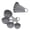 Gray/Grey, variant on KitchenAid 9-Piece Plastic Measuring Cups and Spoons Set Blue Aqua Sky