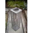 thumbnail image 1 of Kalalou Large Square Bamboo Lantern With Glass With Grey CLUX1118, 1 of 1