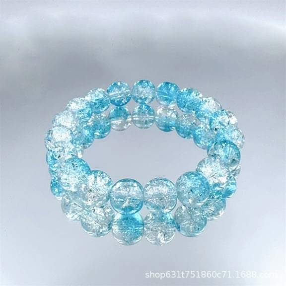 2PCS Colorful Crystal Bracelets Birthday Party Friendship Beaded Stretch Bracelet Jewelry