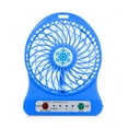 thumbnail image 5 of UttpKLBx Clearance Office Supplies Portable Rechargeable LED Light Fan Cooler Mini Desk USB 18650 Battery Fan for Office Bedroom Table Outdoor for School, Home&Office (Blue), 5 of 7