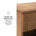thumbnail image 6 of Walker Edison Modern Reeded-Front 1-Drawer Nightstand, 2 Pack, Mocha, 6 of 8