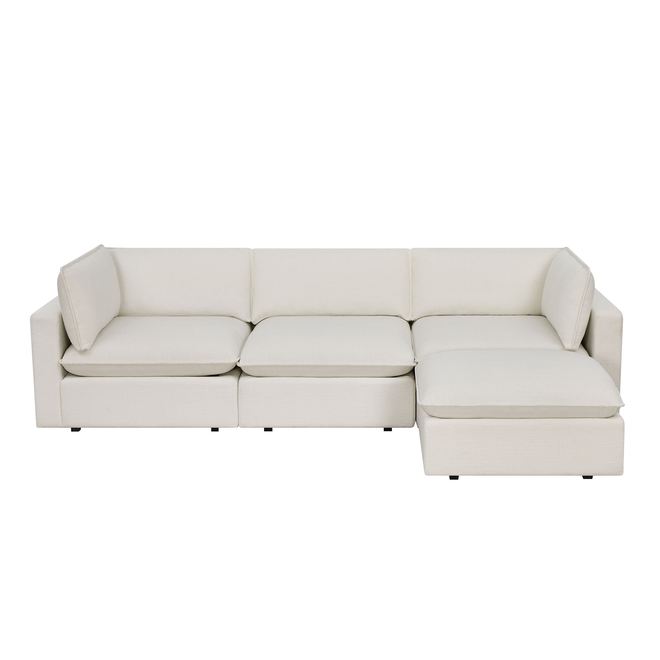 Better Homes & Gardens Weston 107.5" Cloud Modular Sectional Sofa, White