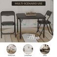 thumbnail image 5 of Set of 3 Folding Card Table and Chairs, Foldable Table and Chairs Set for Toddlers, Folding Table and Chairs, with PU Upholstered Cushion, Collapsible Table and Chair Set for Small Children, 5 of 5