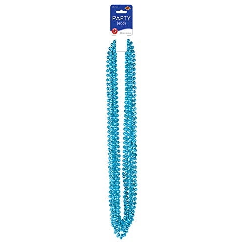 Beistle Pequenos Collares con Cuentas 12 Piezas, Turquesa Beistle Beistle