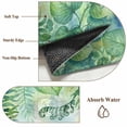 thumbnail image 6 of Green Leaves Round Area Rug 3Ft Washable Small Circle Rugs for Kitchen Entryway, Summer Botanical Watercolor Tropical Leaf Non-Slip Carpet Floor Mats Indoor Outdoor Carpet Runner Aesthetic Home Decor, 6 of 8