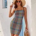thumbnail image 3 of Robe Slip Bordure de Botte Madras Robe Mignonne Robes de Luxe Robes pour Femmes 2024 designer de Luxe Fête, 3 of 4