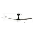 thumbnail image 2 of Trifecte 52" 3 Blades Smart Wifi Ceiling Fan, Works with Google Assistant and A-lexa, 2 of 7