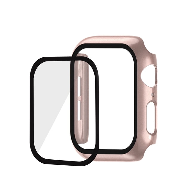 YSTINNG 2 Pack Hard PC Case with Tempered Glass Screen Protector for Apple Watch Series 8/7 Ultra-Thin Scratch Resistant A311-001