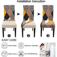 thumbnail image 6 of Chair Covers for Dining Room 6 Pack,Magic Cube High Stretch Removable Washable Parsons Chair Slipcover for Home Party Hotel Wedding Ceremony (Geometric Patterns), 6 of 6