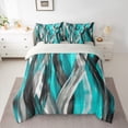 thumbnail image 2 of Homewish Geometric Stripes 7-Piece Full Bedding Set - Abstract Lines Vintage, 2 of 8