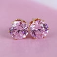 thumbnail image 4 of Joernso Ear Studs Elegant All Match Cubic Zirconia Round Exquisite Earrings for Dating, 4 of 8
