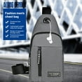 thumbnail image 4 of Nylon Multipurpose Sling Bag - Adjustable Crossbody Chest Pack with Headphone Port & Organizational Pockets, 4 of 7