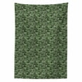 thumbnail image 2 of Forest Green Tablecloth, Abstract Pattern in Green Shades Camouflage Classical Uniform Illustration, Rectangle Satin Table Cover Accent for Dining Room and Kitchen, 60" X 90", Multicolor, by Ambesonne, 2 of 2