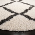 thumbnail image 3 of SAFAVIEH Dallas Logan Geometric Shag Area Rug, Ivory/Dark Grey, 10' x 10' Round, 3 of 6