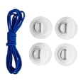 thumbnail image 1 of 4X Kayak Stainless Steel Replacement + 3.6m Blue Cord For PVC Rib White, 1 of 8