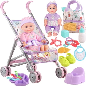 M13★ベビーピンク★チュール★お花＆FRUITS刺繍レース★ハンドメイドマスク 509 Crew: Little Flora - Mabelle Duo Twin Doll Stroller - Flower