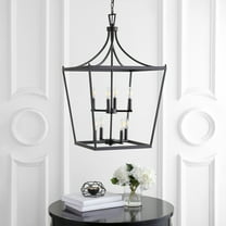 Safavieh Vallor 8 Light Industrial Pendant, Bronze Black