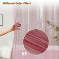 thumbnail image 2 of Mrs Awesome Lightweight PEVA Shower Curtain Liner Translucent Pink with Magnets -72" x 72", 2 of 6