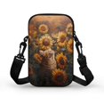 thumbnail image 2 of HELLHERO Small Crossbody Purse Polyester with Zipper Cat in Sunflower Field for Casual Use Adults, 2 of 7