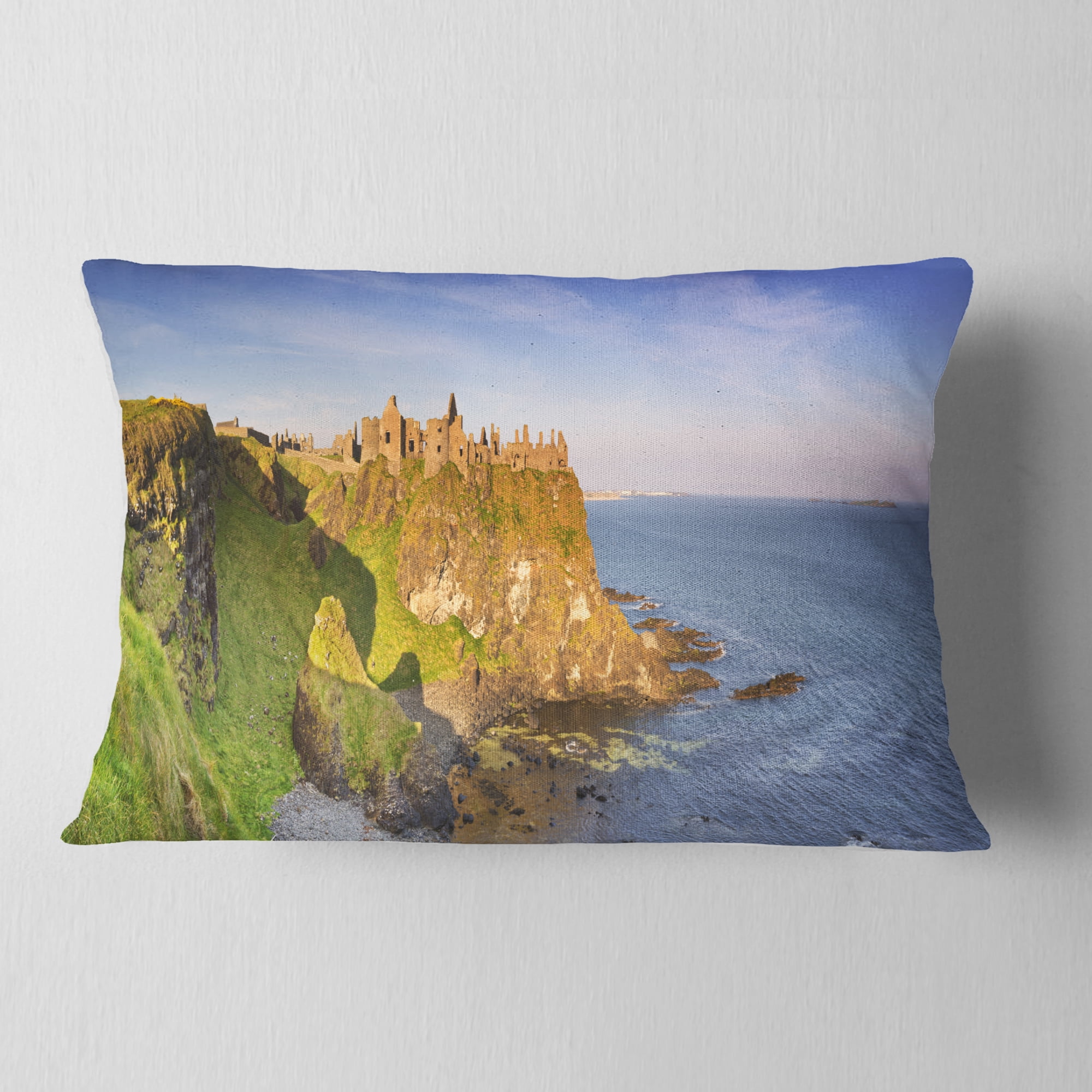 Designart 12" x 20" Multi-color Polyester Throw Pillow