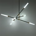 thumbnail image 2 of WAC Lighting Houdini 6-Light LED 3000K Aluminum Pendant in Black/Aged Brass, 2 of 6