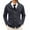 Black, variant on Men's Shawl Collar Cable Knit Cardigan Sweater Button Front Long Sleeve Jacket