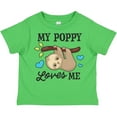 thumbnail image 3 of Inktastic My Poppy Loves Me with Sloth and Hearts Boys or Girls Toddler T-Shirt, 3 of 5