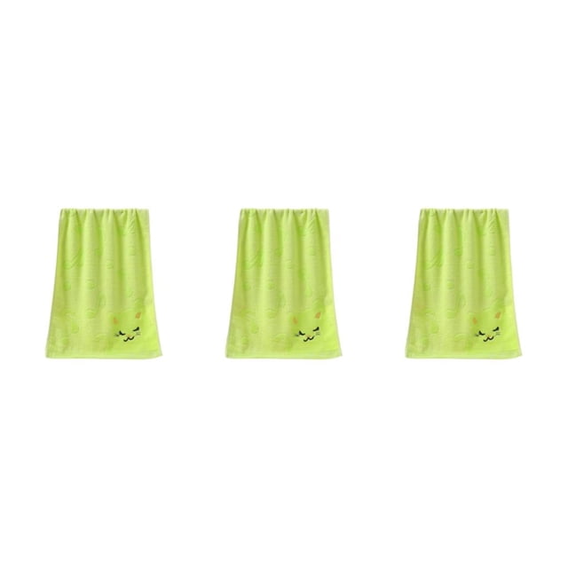 yingyy 1/2/3/5 Kids Towel Portable Solid Color Cartoon Rectangular Replacement Water Absorbent Toddler Newborn Towels Washcloth Random Color 3PCS