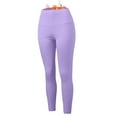 thumbnail image 5 of ZHOUCHANKIDS Women Lined Leggings Weather Thick Thermal Warm Winter Tights Lift High Waist Tummy Pants Purple L, 5 of 9