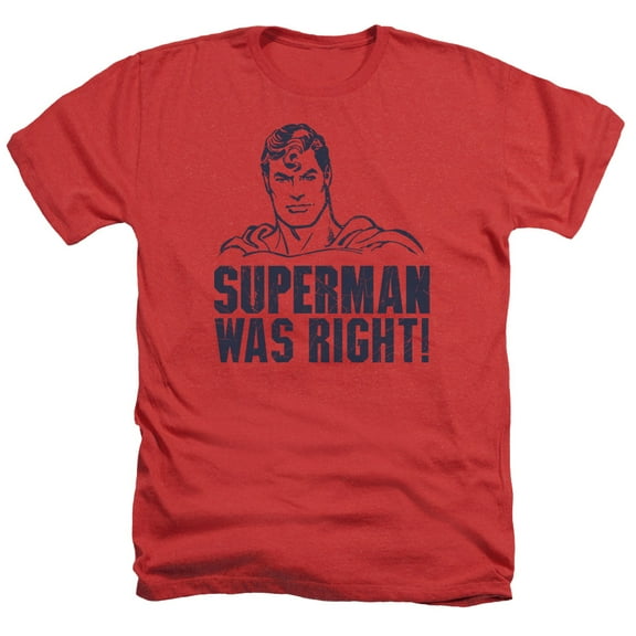Superman - Was Right - Heather Short Sleeve Shirt - X-Large