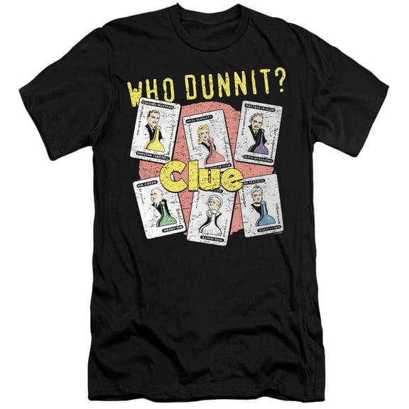 Clue Who Dunnit S/S Adult 30/1 T-Shirt Black