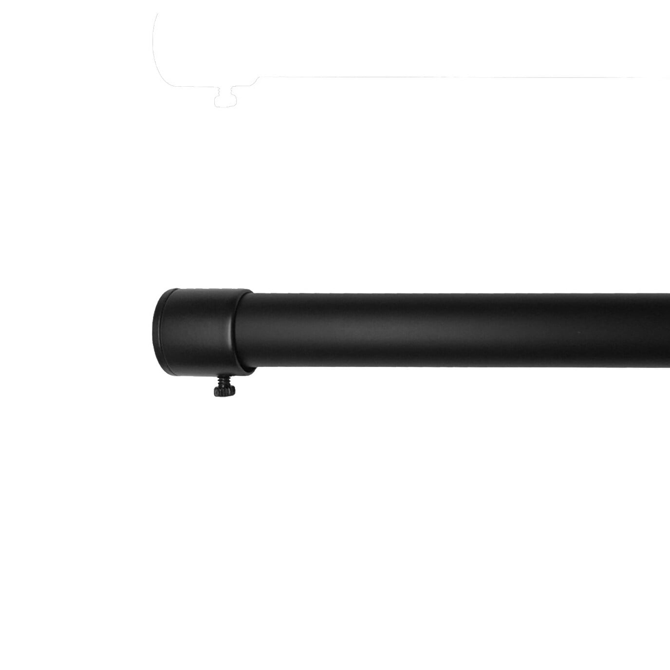 1" dia. Drapery Single Condo Curtain Rod Set _Matte Black Black - 36"-72"