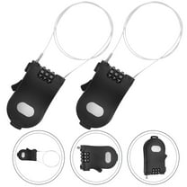 Worgeous 2Pcs Combination Bike Lock Anti Theft Steel Cable For Cyclists