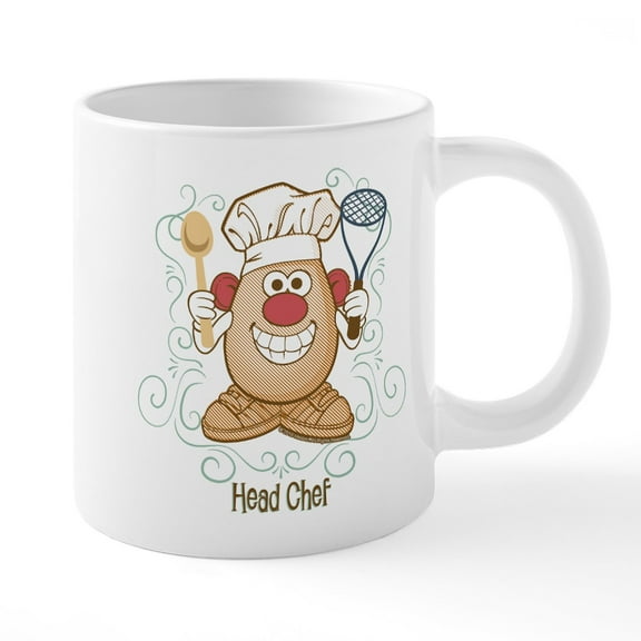 CafePress - Mr. Potato Head Chef - 20 Oz White Ceramic Mega Mug