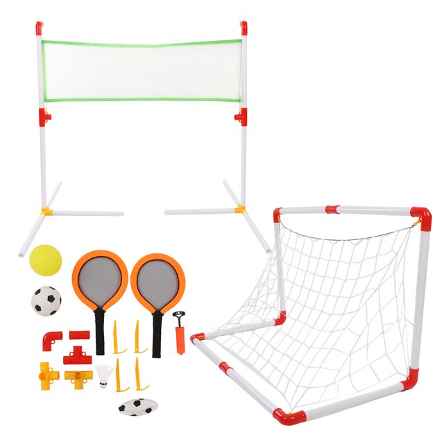 Ensemble de But de Football Pliant Portable, 4 en 1 Football Mini-Objectif de Football Ensemble de Jouet de Football de Qualité Inégalée