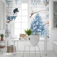 thumbnail image 5 of Fsddascl Blue Coastal Christmas Blackout Curtains for Bedroom/Living Room, Thermal Insulated Kitchen Curtains, Snowman Xmas Tree Starfish Vintage Grommet Darkening Window Treatment Drapes 52"x63"x2, 5 of 6