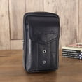 thumbnail image 3 of Multi-function Men PU Waist Bags Phone Wallet Belt Bum Pouch (Coffee 1), 3 of 6