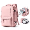 thumbnail image 1 of Mochila de viaje VGCUB, grande, impermeable, para portátil de 17 pulgadas, 40 litros, rosa, 1 of 9